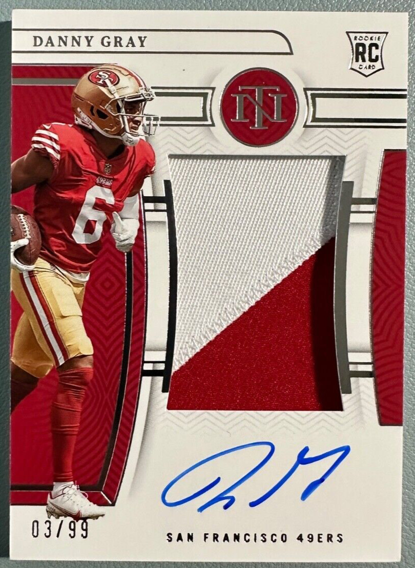 Danny Gray Panini National Treasures #188 Patch Autograph