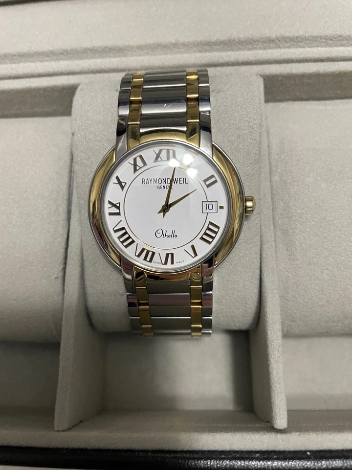 Reloj para hombre Raymond Weil 2310-STG-00308 Othello de acero inoxidable y 18 k GP Foto 3 de 4