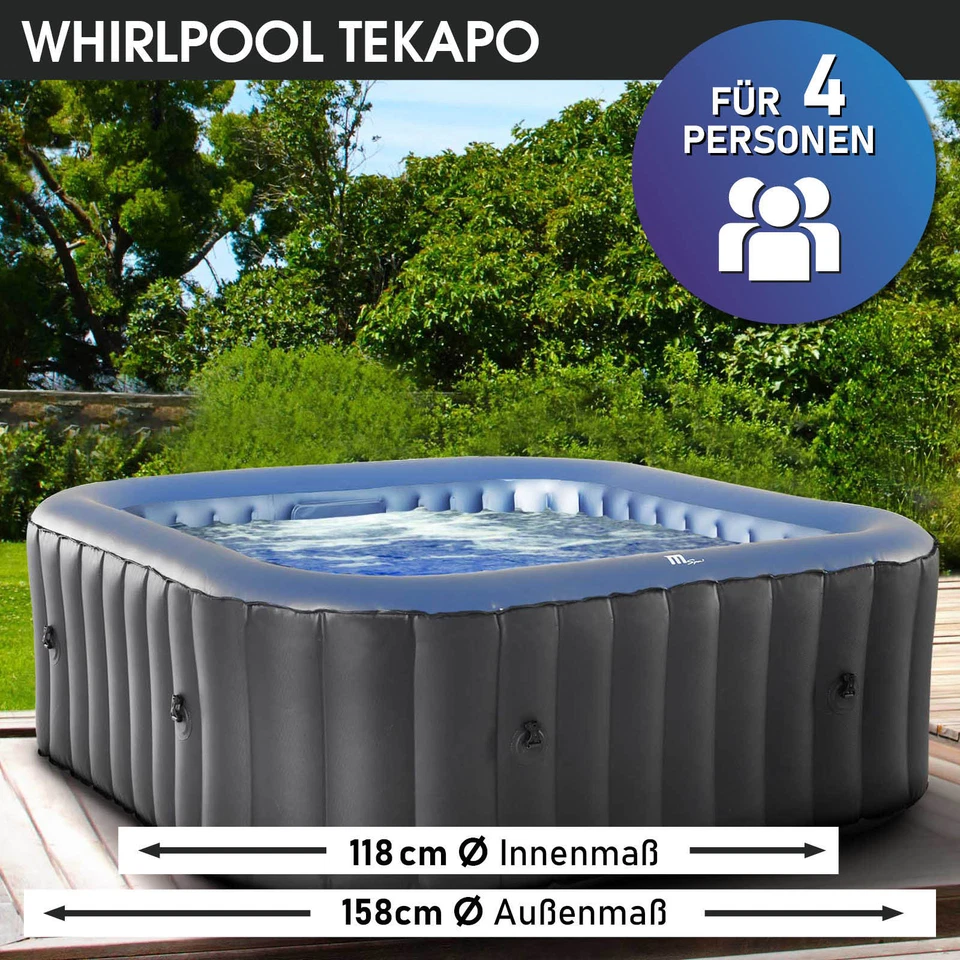 Whirlpool aufblasbar MSpa Tekapo Comfort 4 Personen In-Outdoor Pool 158x158cm - Bild 2 von 4