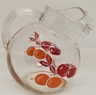 New ListingVintage Hand Painted Glass Juice Pitcher.