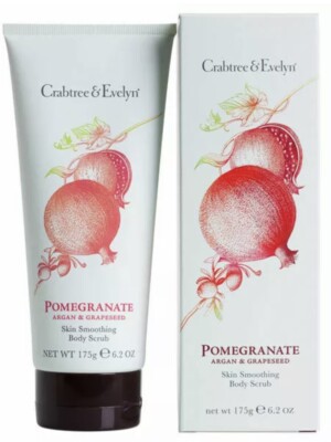 Crabtree and Evelyn Pomegranate Argan & Grapeseed Smoothing Body Scrub 6.2 oz 