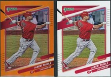 2021 Donruss Albert Pujols #70 Orange Holo Foil & Base PAIR 