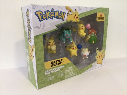 POKEMON Battle Ready Multi-Pack 6 Figures Pikachu Bulbasaur Togepi Bellossom - Picture 2 of 6