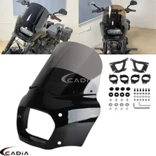 Front Fairing 11" Windshield Kit For Harley Softail FXFBS FXFB Fat Bob 2018-2024