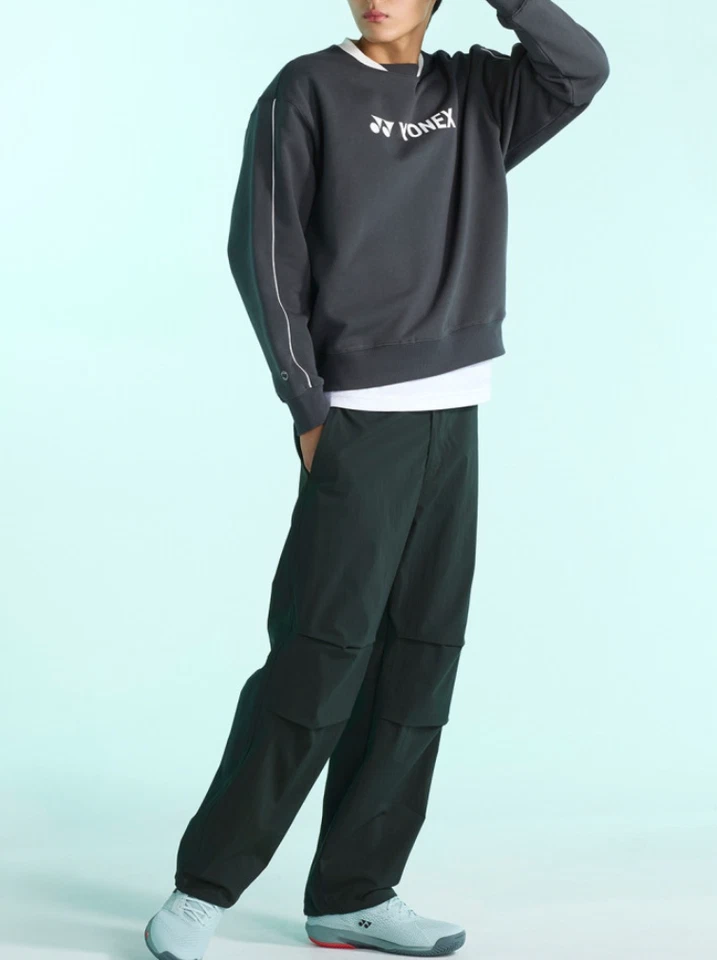 YONEX 25 S/S Unisex Tenis Sudadera Ropa Deportiva Informal Top Caqui Gris 255TL001U Foto 2 de 4