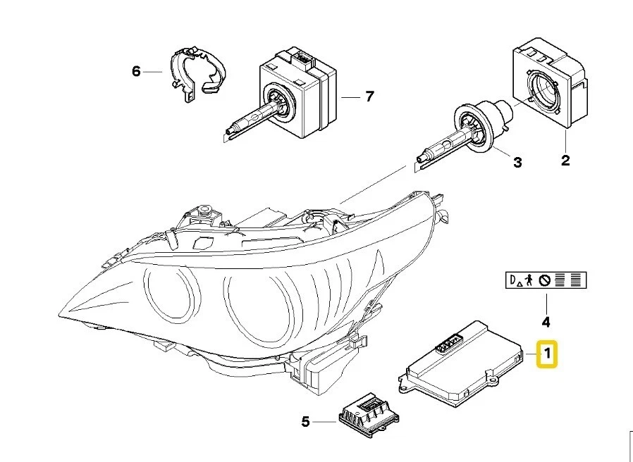 GENUINE Xenon Headlight Ballast Control Unit Module For Mercedes 5DV009610-00 - Image 4 of 4