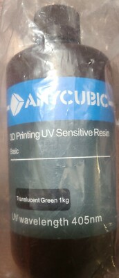 Anycubic 1KG Translucent Green 405nm UV Resin High Precision for LCD 3D Printer