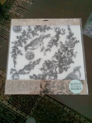 TENSOR TRUCKS IOD decor stamp “Floral Swag” NEW