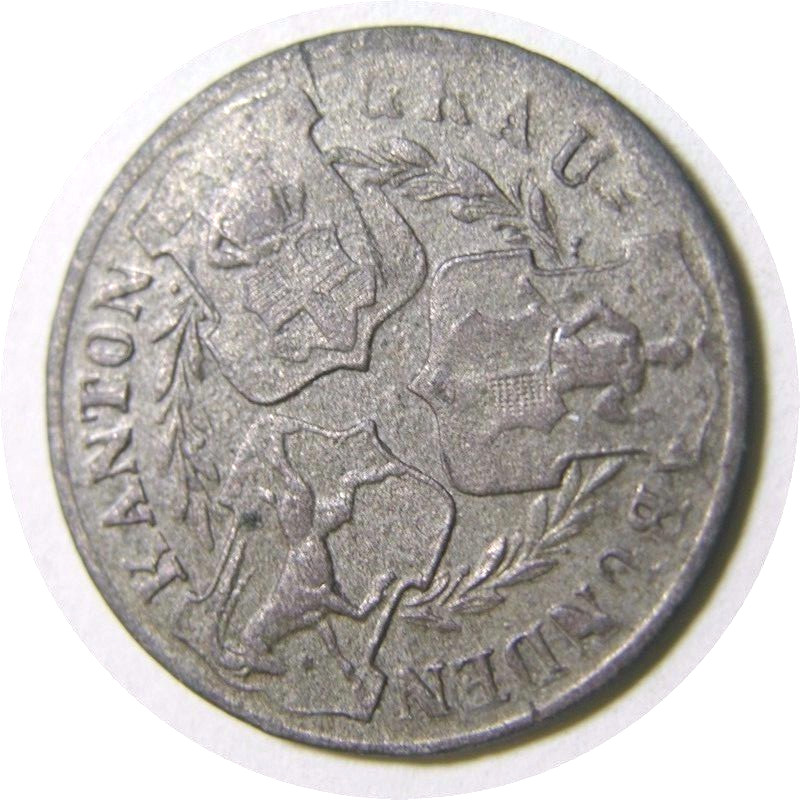 elf Switzerland Canton Graubunden 1 Batzen 1836 Reformation of Confederation