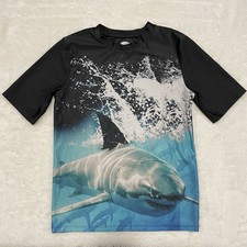Youth 10-12 Shark Rash Guard Swim Shirt by Old Navy