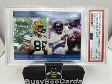 2001 Topps Chrome Combos Refractor Michael Vick, Antonio Freeman TC13 (RC) PSA 8