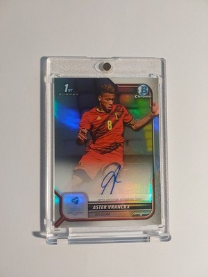 Topps Bowman U21 2022-23 Aster Vranckx Auto Belgien Parallel Refractor Rare Hit