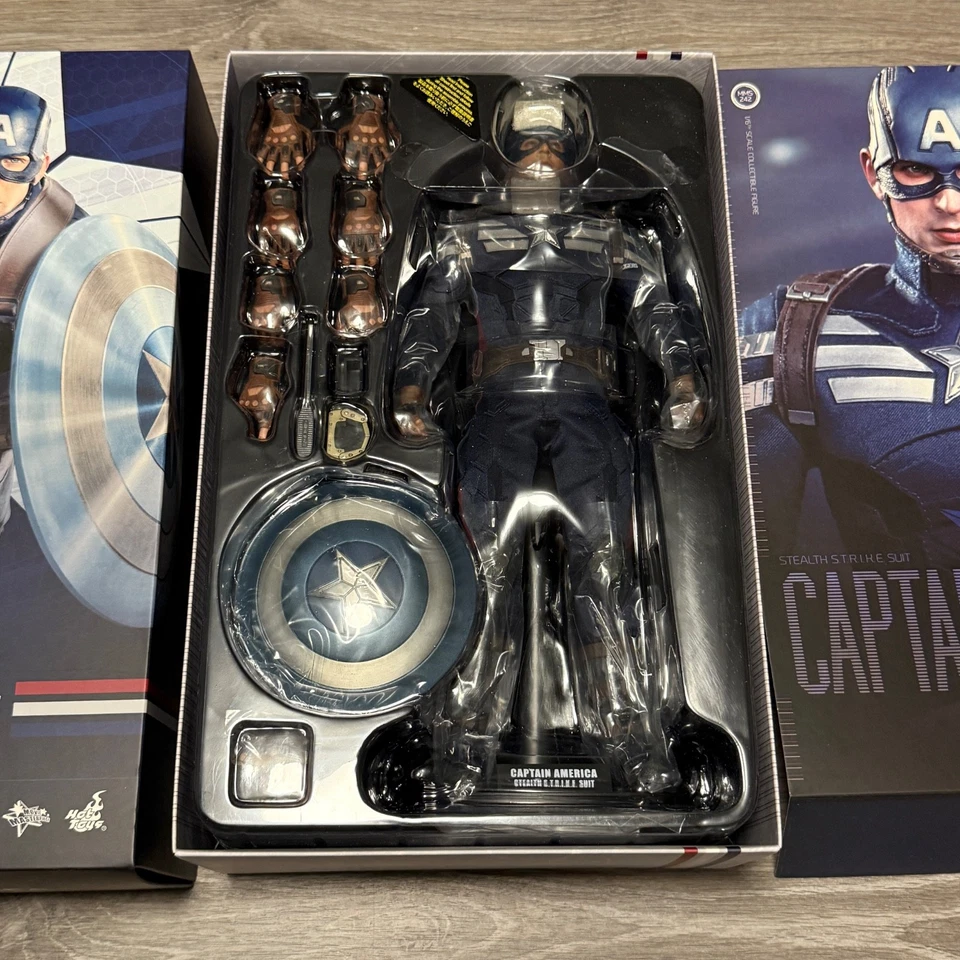 Hot Toys MMS242 TRAJE DE SIGILO CAPITÁN AMÉRICA Chris Evans escala 1/6 nuevo Foto 3 de 4