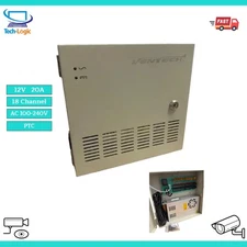 Ventech 12V 20A 18 Channel Port CCTV Camera Power Supply Box - T1230000