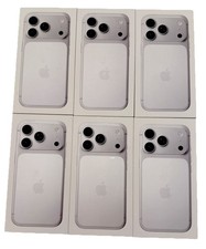 6 Apple iPhone 17 PRO SILVER, EMPTY BOX ONLY 256GB A3256 w/ Inserts Bulk Lot