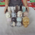10.8LB 15Pcs Natural Quartz Crystal Jasper Skull Ball Point Mixed Stones Healing