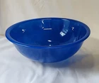 Vintage PYREX Corning Blue Clear Bottom 4 L Large Mixing Nesting Bowl 326 NY USA