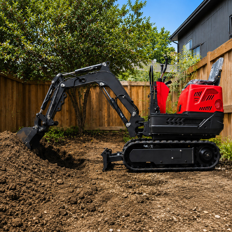 Mini Excavator 0.6 Ton 1320lbs Tracked Digger 9.3hp EPA GAS Eng Pick Up IL Only