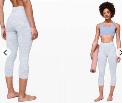 Lululemon Wunder Under Leggings High Rise Crop 21'' Luxtreme Gray Athleisure Sz 6