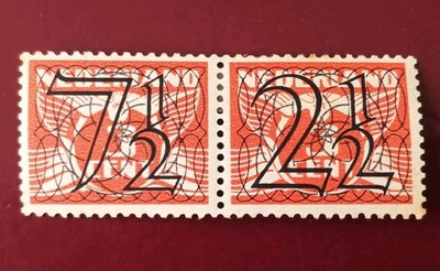 SELLOS HOLANDA MH 1940 PAREJA CIFRAS SOBRECARGA. CAT. NVPH NUM. 356A