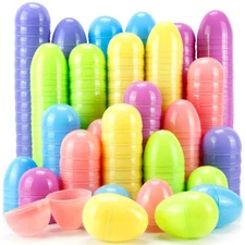512Pcs Easter Eggs, 2.3" Fillable Pastel Colors Plastic Easter Eggs Empty for...