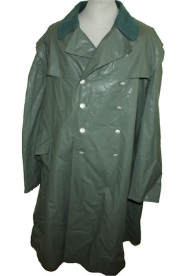 Klepper Rosenheim Gummi Polizei Mantel Gr 29 2XL Grun Herren Doppelreiher Rillo