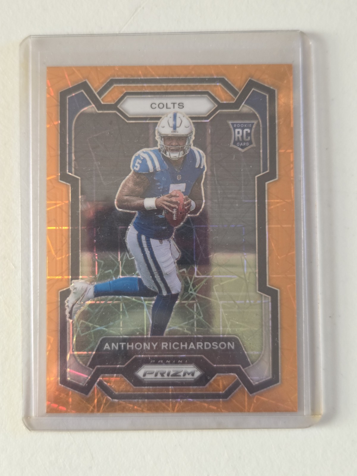 2023 Panini Prizm Rookies Anthony Richardson #343 Orange Lazer