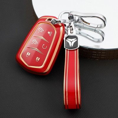 6 Button For 2015-2019 Cadillac ESV Escalade TPU Smart Key Fob Case Shell Cover