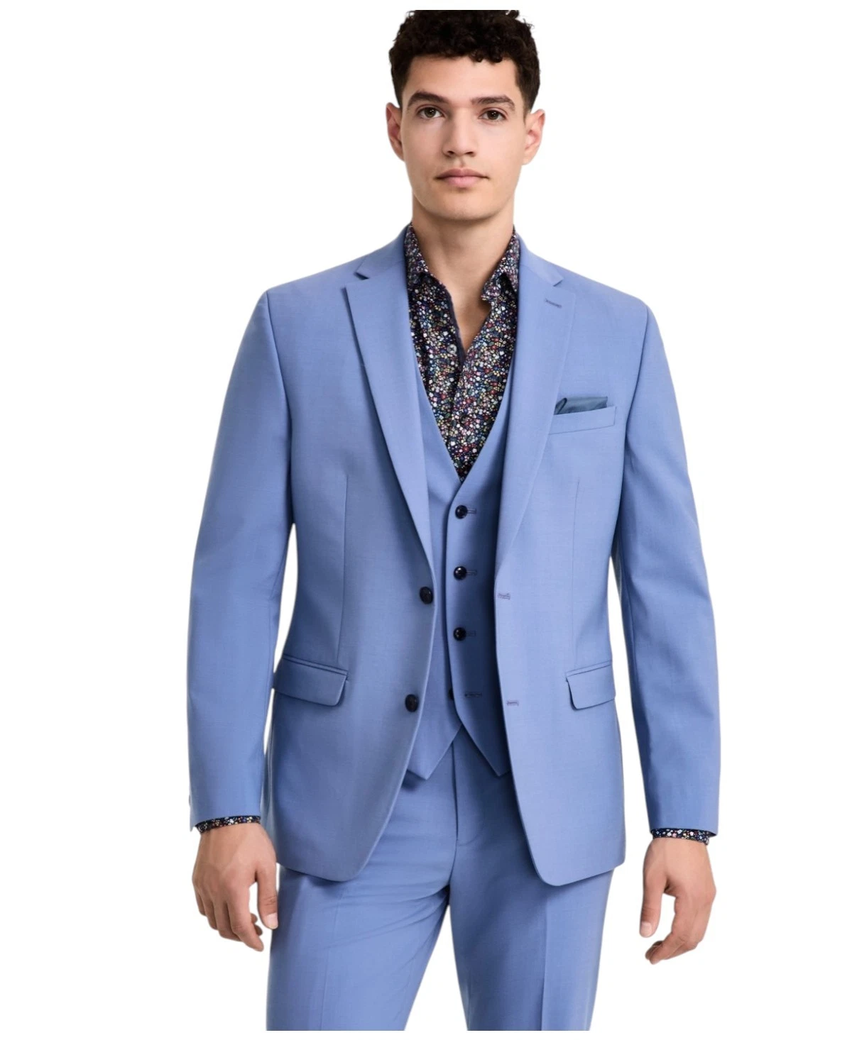 Bar Iii Mens Slim fit Suit Jacket Blazer 40 S Periwinkle Blue Solid
