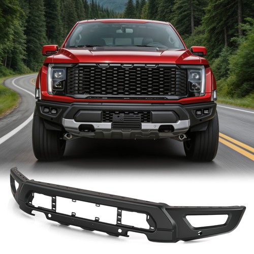 Black Front Bumper Cover Face Bar For 2021-2025 Ford F150 Raptor W Sensor Holes