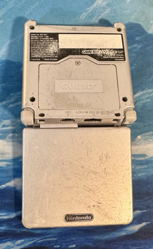 Game Boy Advance SP (Platinum Silver, AGS-001) Loose System Only - No Charger - Image 3 of 4