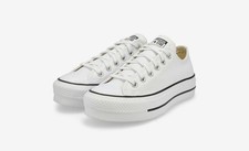 Converse Chuck Taylor All Star Lift Platform Low Top Shoes White M 7.5 / WM 9.5