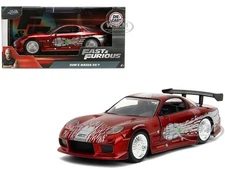 DOM'S MAZDA RX-7 CANDY RED "FAST & FURIOUS" 1/32 DIECAST METAL CAR BY JADA 35400