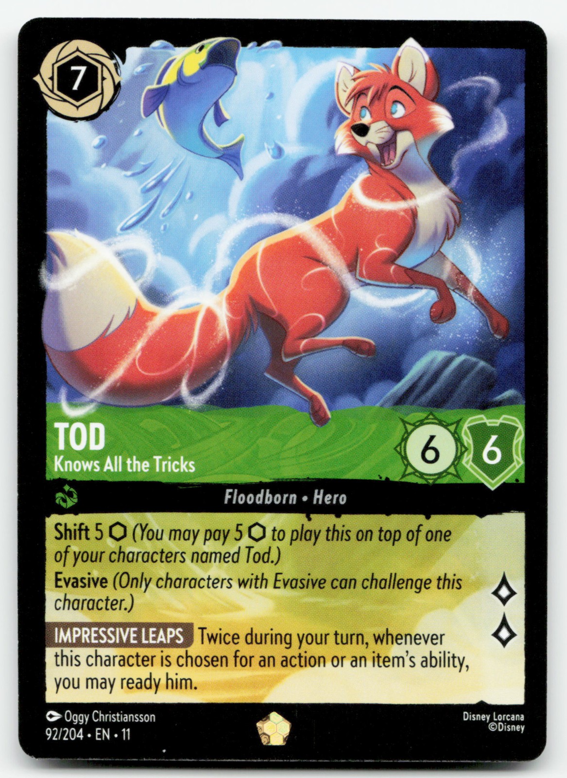 Disney Lorcana-Winterspell-Tod-Knows All the Tricks-#92-Regular-M/NM