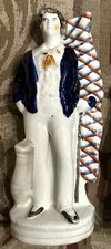 Antique Staffordshire Scottish Highlander Man 9 3/8  VGC 1850  s VGC