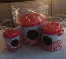 Aufbewahrungsbehälter 3X Kartoffeln,Zwiebeln&Knobi Rot Neu & original Verpackt!