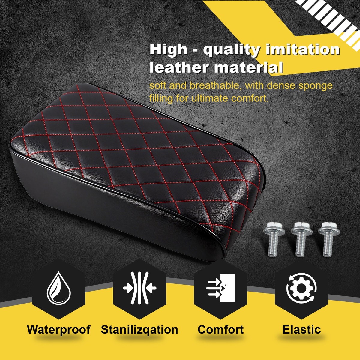 Red Diamond Stitch Retro Mini bike Seat for Coleman CT100U 98cc