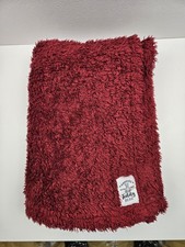 Dunelm Red Teddy Bear Fleece Throw Blanket 180 X 130cm