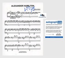 LIN MANUEL MIRANDA AUTOGRAPH SIGNED ALEXANDER HAMILTON SHEET MUSIC ACOA