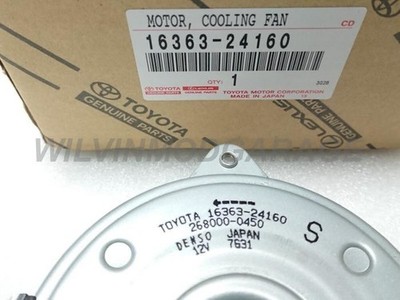 Genuine OEM Radiator Cooling Fan Motor 16363-24160 Toyota Corolla