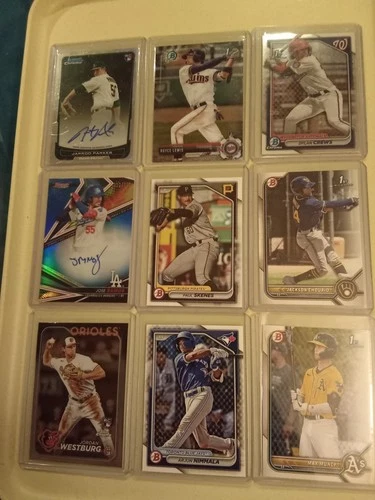 AUTOGRAPH - 1ST BOWMAN - PAUL SKENES ROOKIE- REFRACTOR Baseball Card Lot of 9