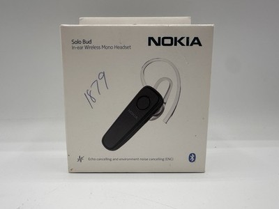 Nokia Solo Bud In Ear Wireless Mono Headset w/ Bluetooth /& Echo Cancelling.