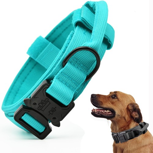 Tactical Dog Collar, Adjustable Military Training Nylon Dog Collar with Contr...