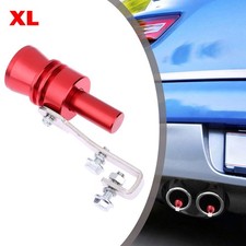 XL Car Exhaust Pipe Roar Maker Turbo Sound Whistle Simulator Muffler Red 56-85mm