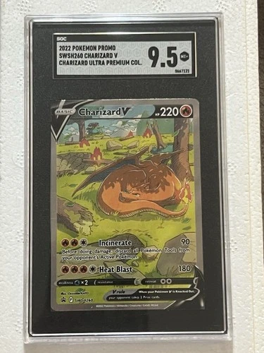 💥 2022 Pokemon CHARIZARD V Ultra Premium Collection HOLO #SWSH260 GEM SGC 9.5