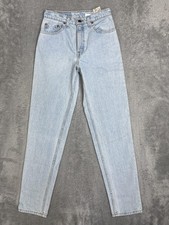 Levis 550 Relaxed Fit Tapered Leg Jeans Juniors 7 Long Light Wash Blue Vtg.