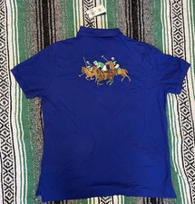 POLO RALPH LAUREN Men  s Classic Fit Polo Crest Mesh Polo Shirt in Blue SZ.XLNWT