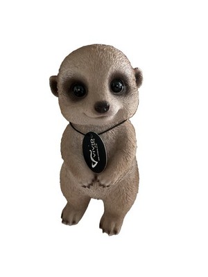 Vivid Arts Statue Figur Pet Pals Baby Erdmännchen in freier Wildbahn Figur Neu