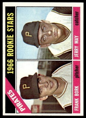1966 TOPPS JERRY MAY 123 EXMT FRANK BORK RC BASEBALL PITTSBURGH PIRATES