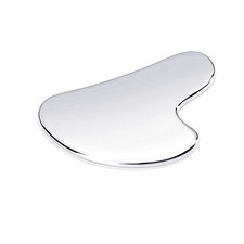Stainless Steel Gua Sha Facial Massager Tool for Jawline Chin Lymphatic Drainage